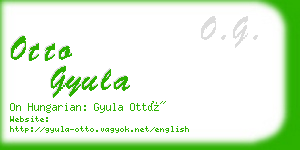 otto gyula business card